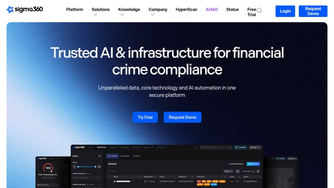 Sigma360 screenshot
