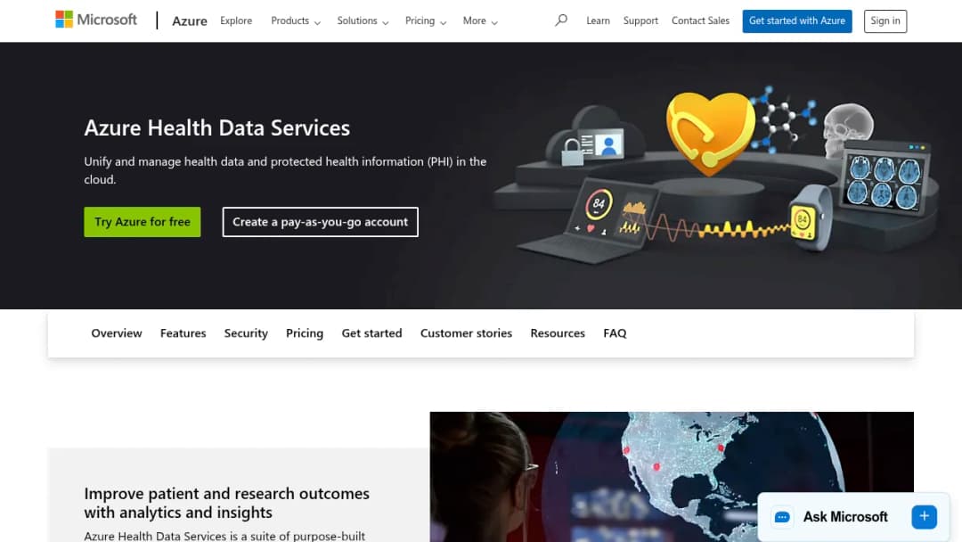 Azure Health Data Services screenshot