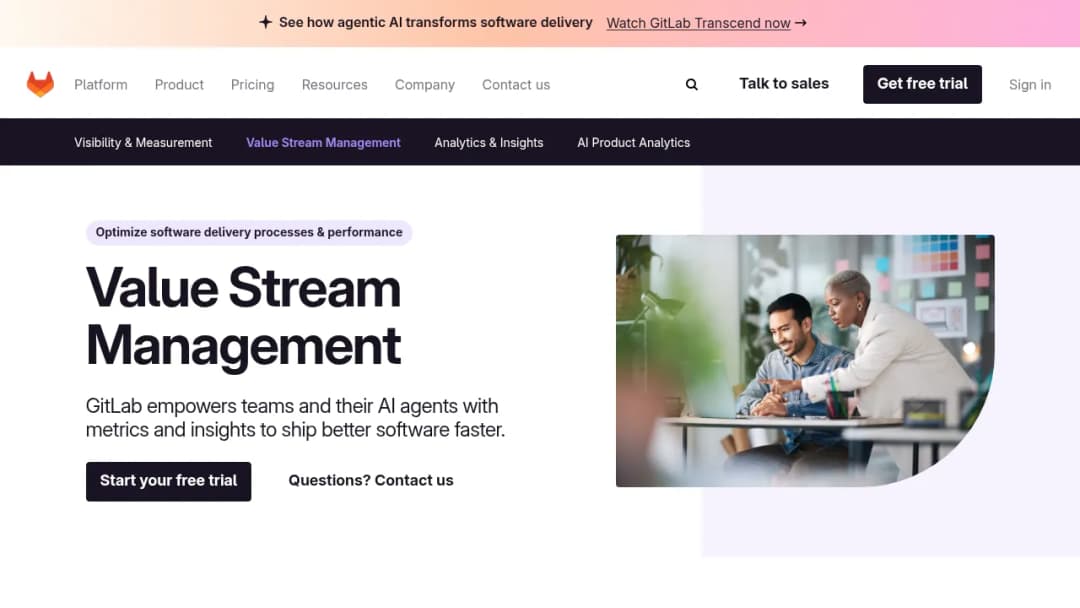GitLab Value Stream Management screenshot