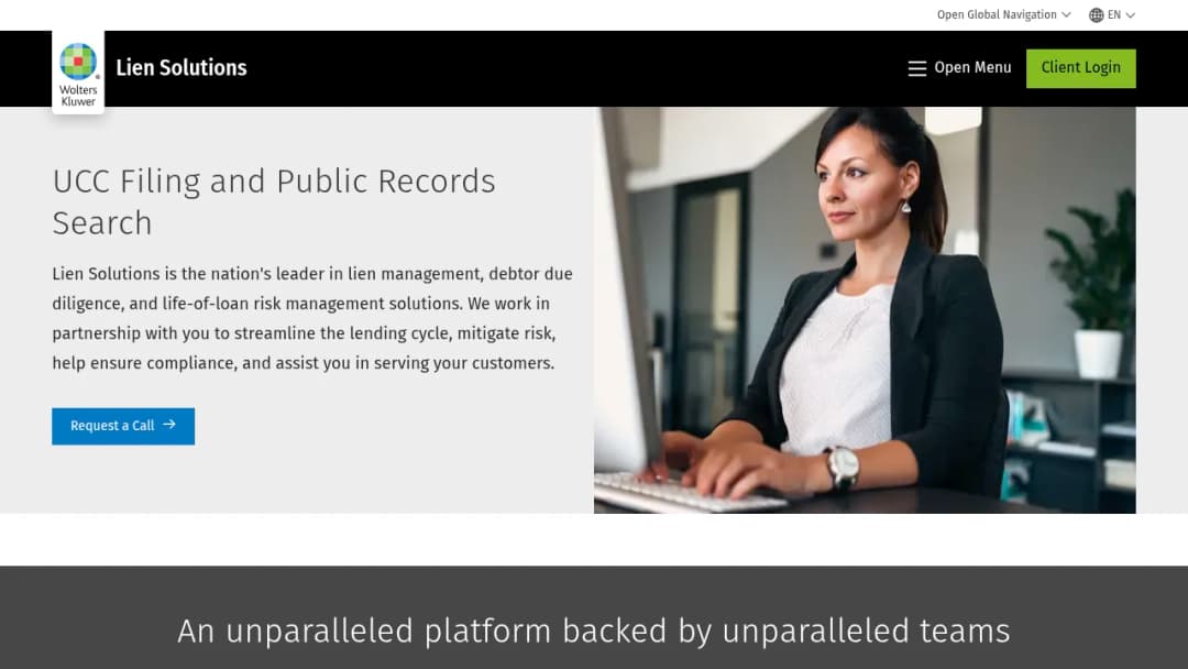 Wolters Kluwer iLien screenshot