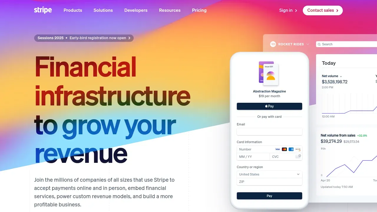 Stripe screenshot