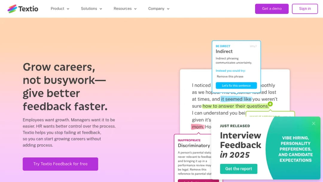 Textio screenshot