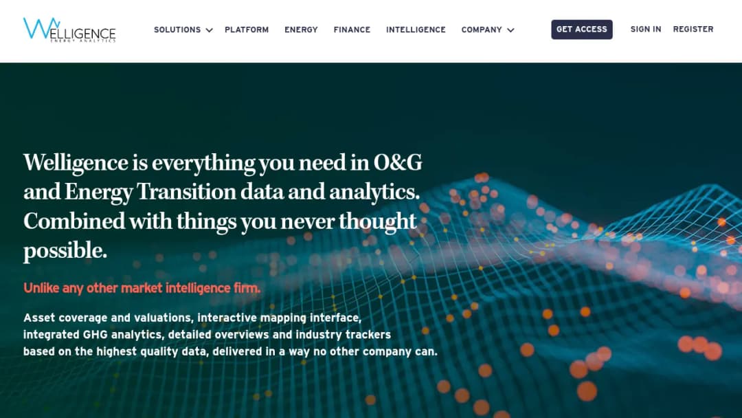 Welligence screenshot