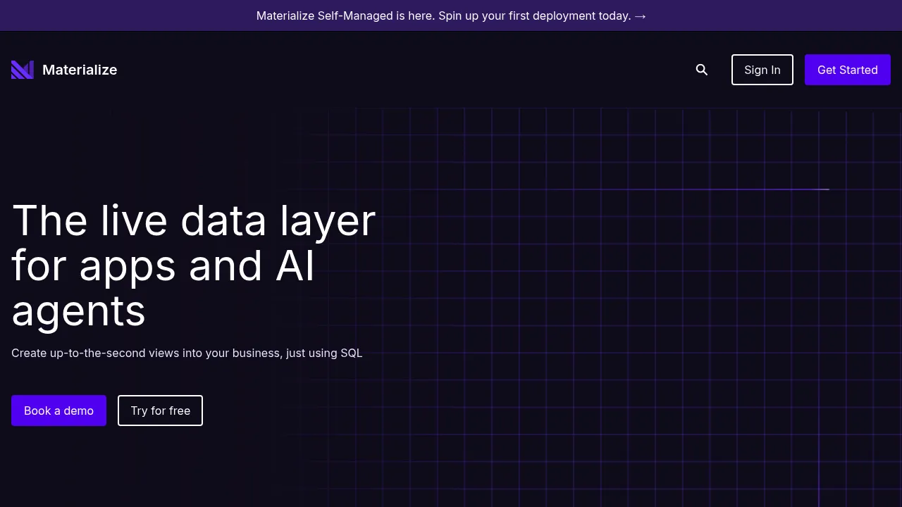 Materialize screenshot