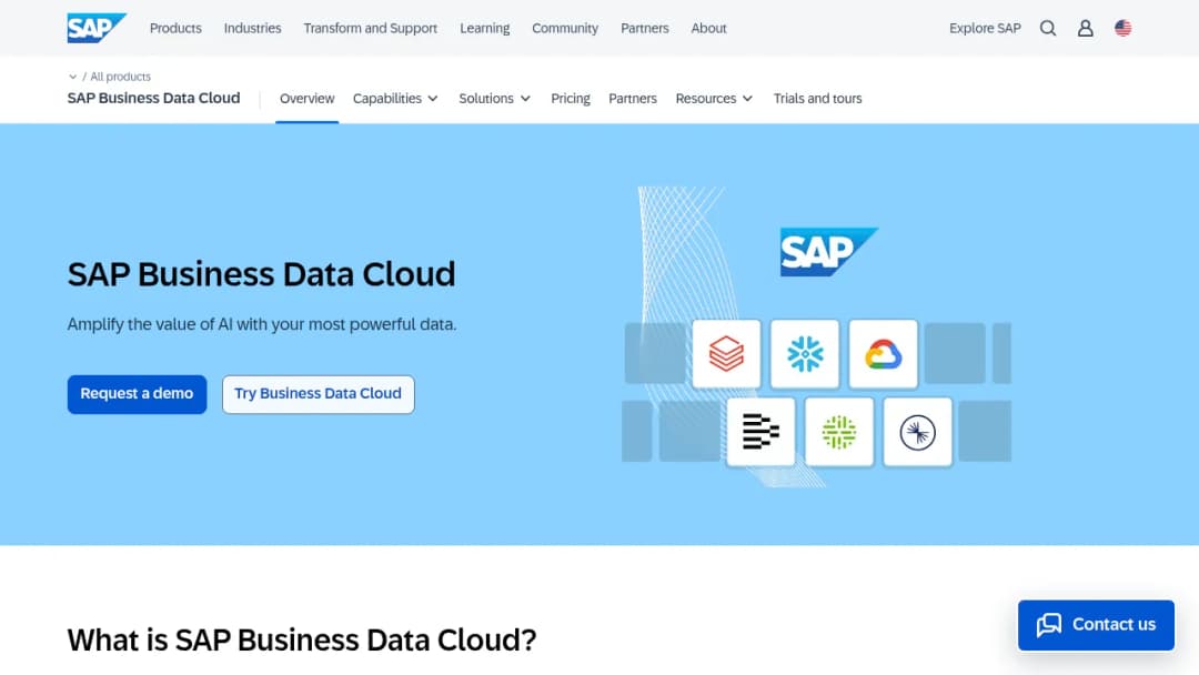 SAP Business Data Cloud screenshot
