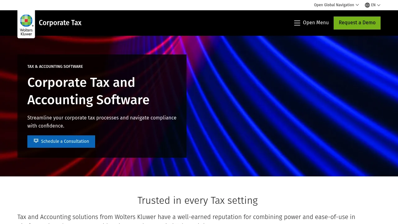 Wolters Kluwer Corporate Tax screenshot