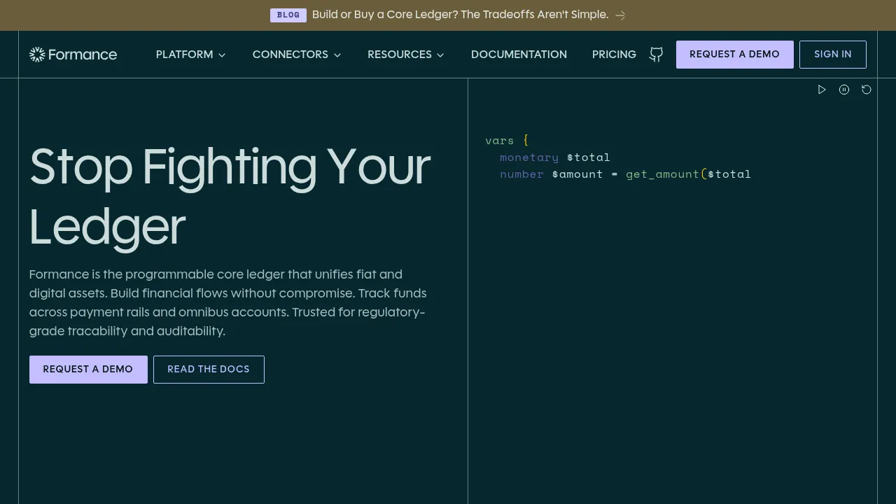 Formance screenshot