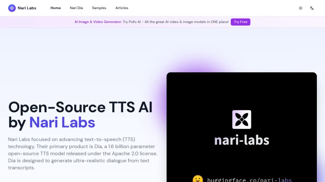 Nari Labs screenshot