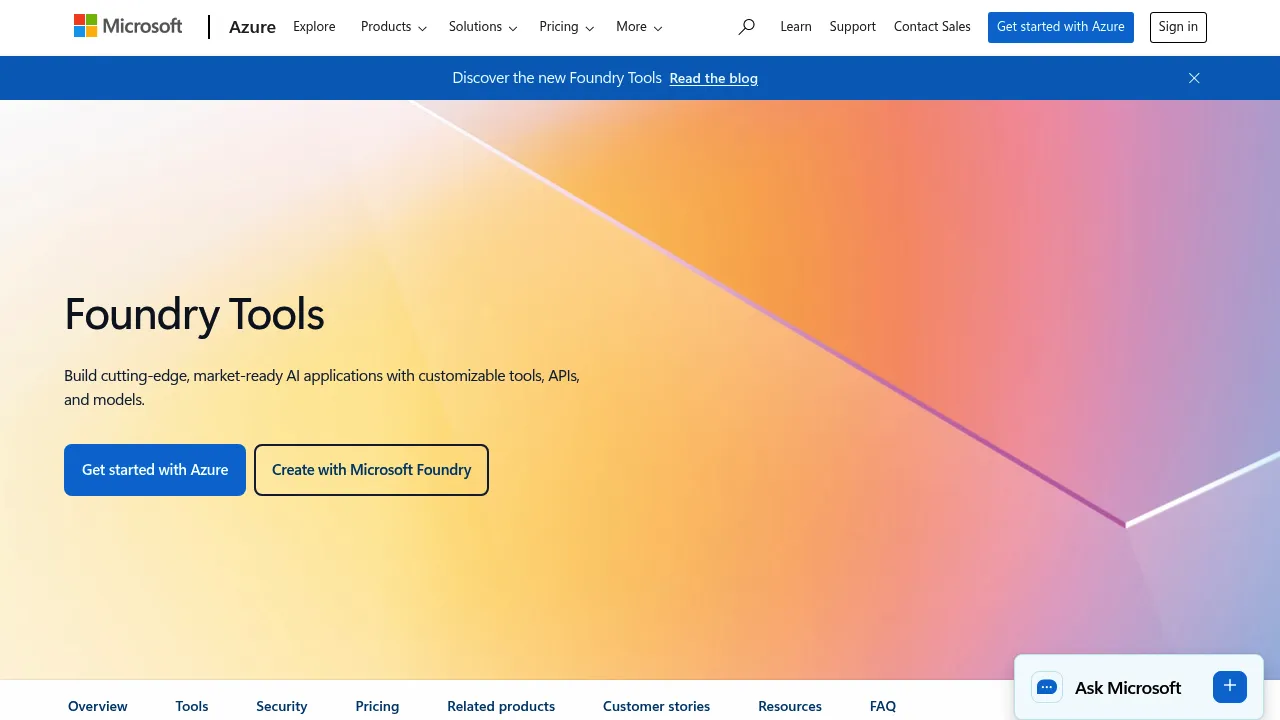 Azure AI Services screenshot