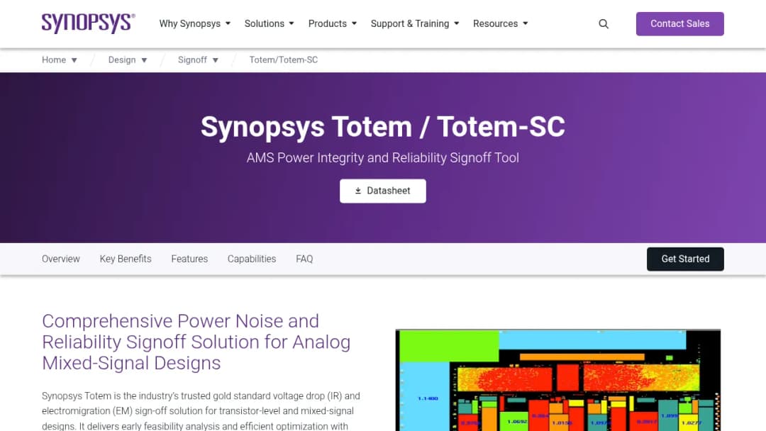 Synopsys Totem/Totem-SC screenshot