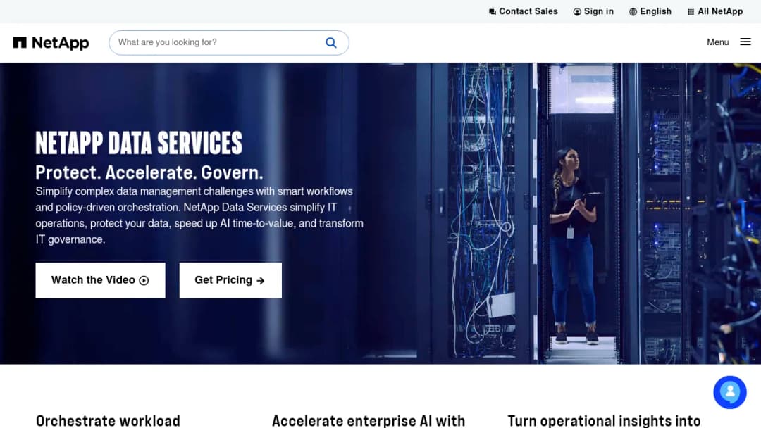 NetApp DataServices screenshot