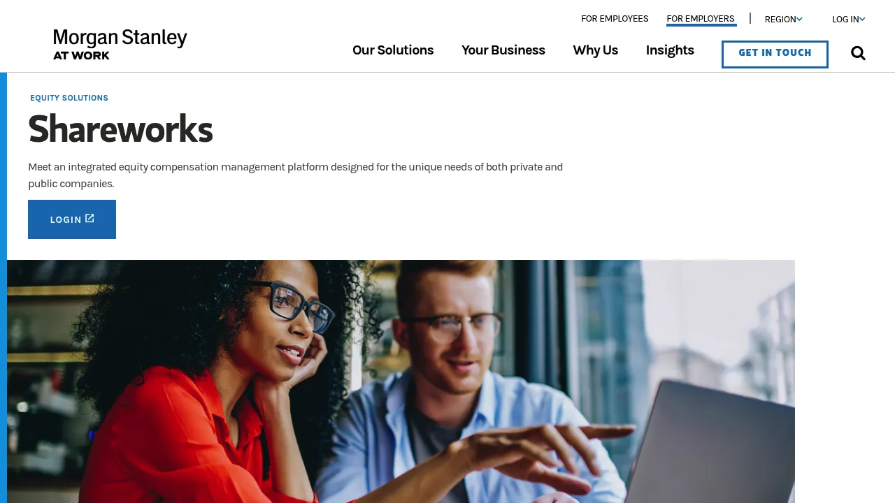 Morgan Stanley Shareworks screenshot