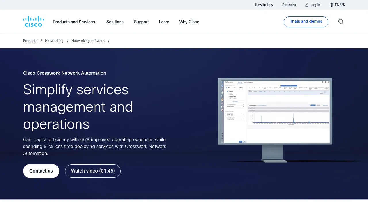Cisco Crosswork Network Automation screenshot