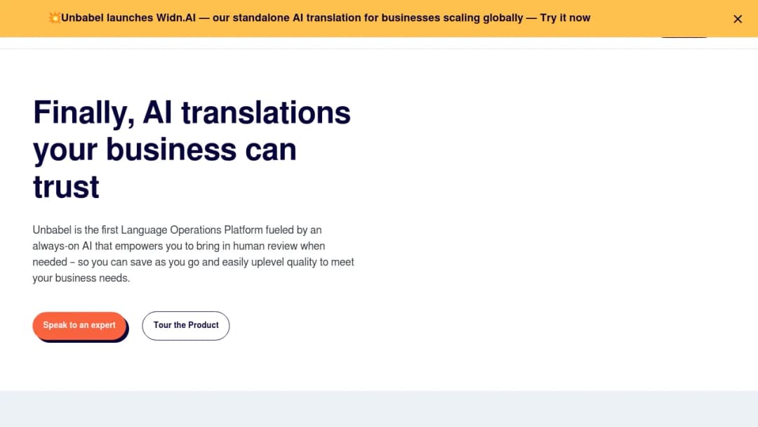 Unbabel screenshot