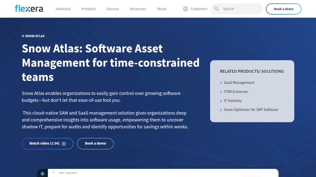 Flexera Snow Atlas screenshot