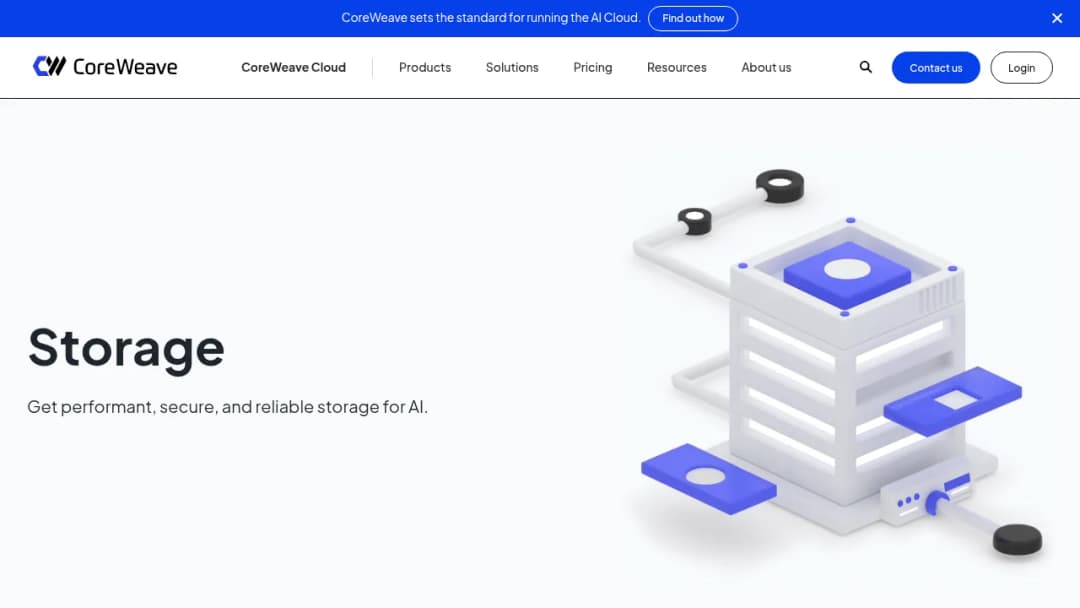 CoreWeave Storage screenshot