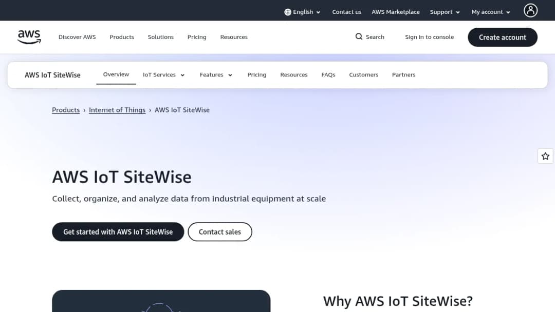 AWS IoT SiteWise screenshot