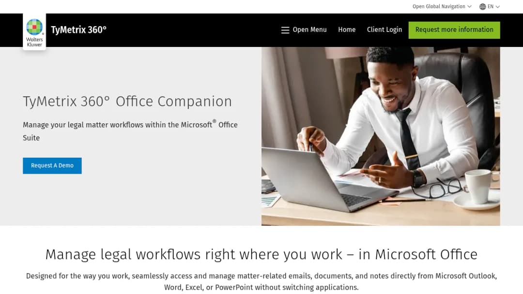 Wolters Kluwer TyMetrix 360° Office Companion screenshot