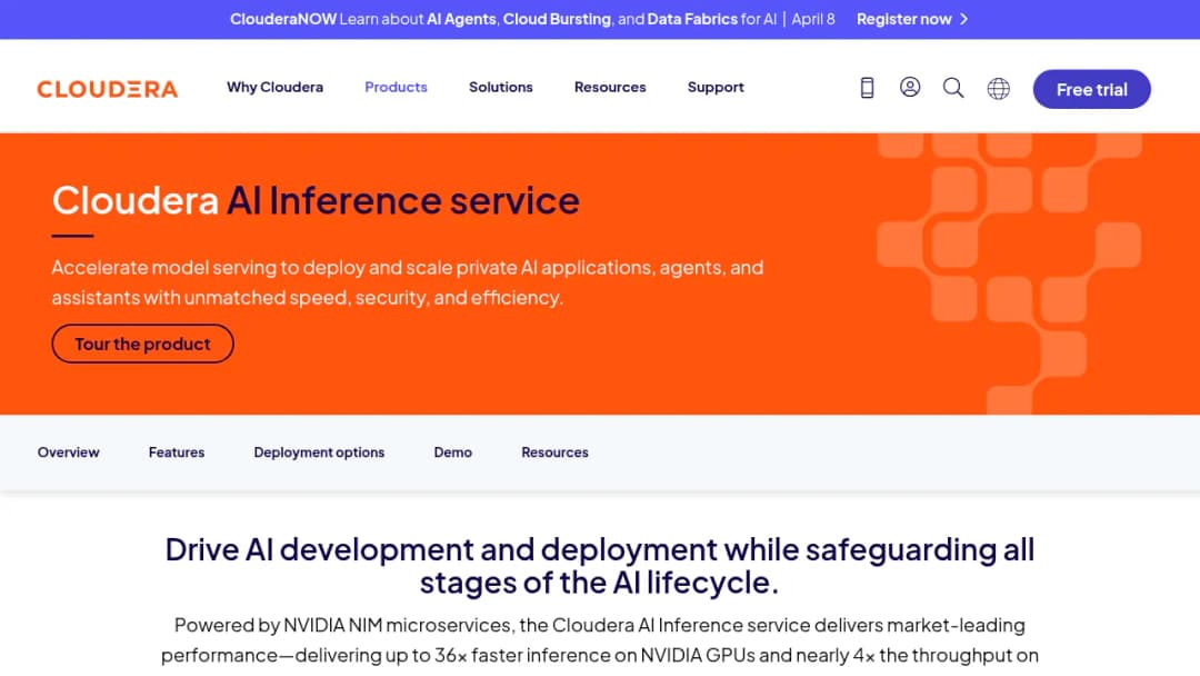 Cloudera AI Inference screenshot