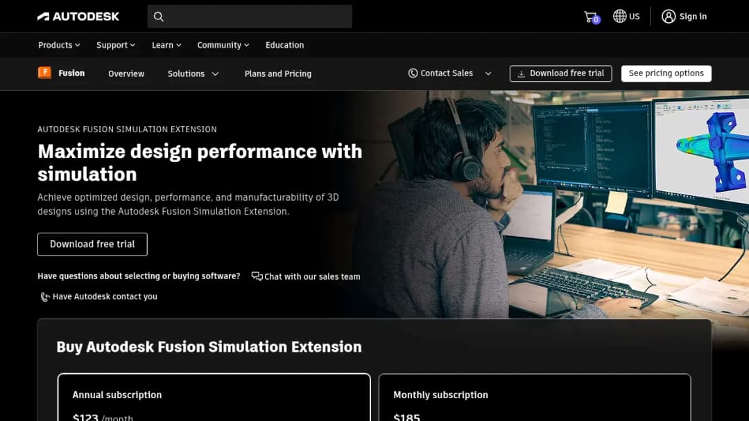 Autodesk Fusion Simulation Extension screenshot