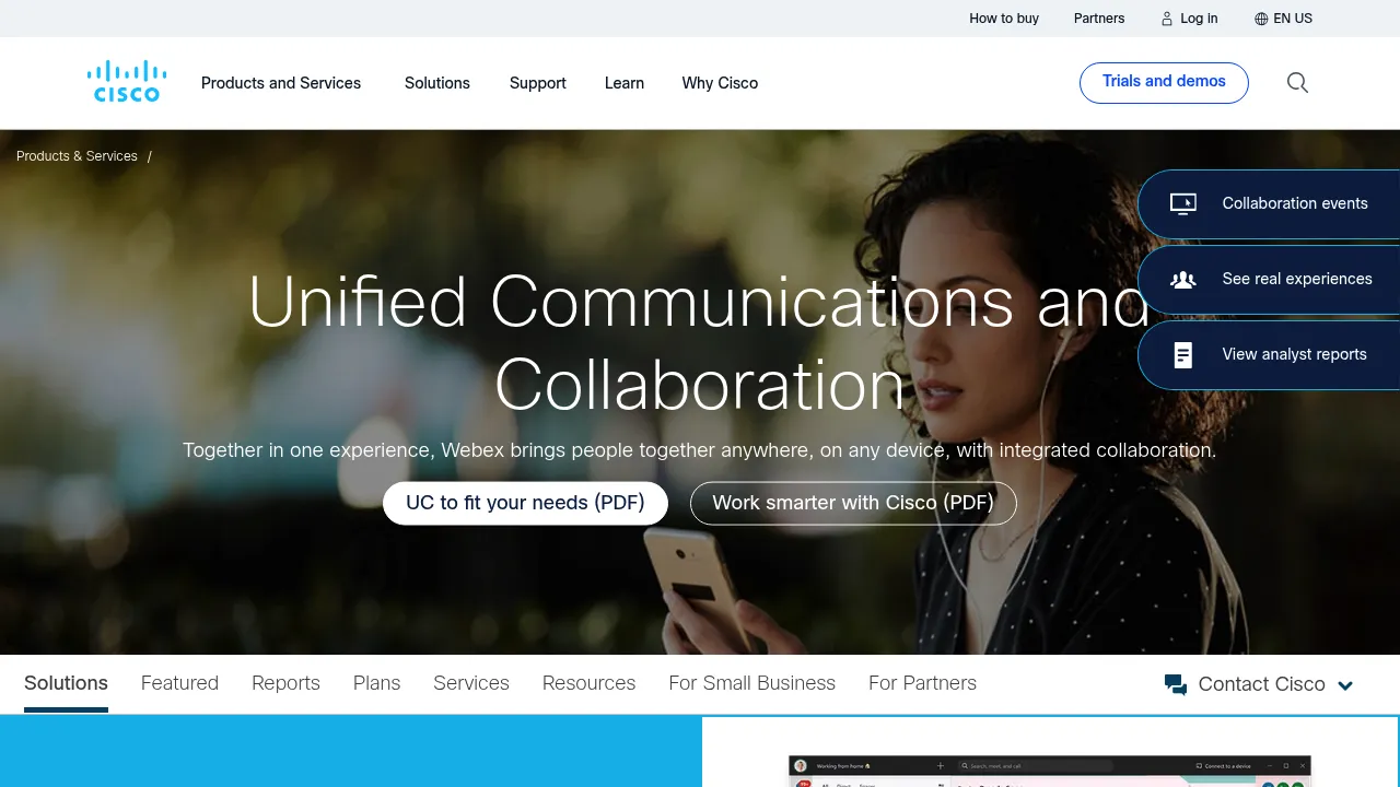 Cisco Hosted Unified Communications Services screenshot