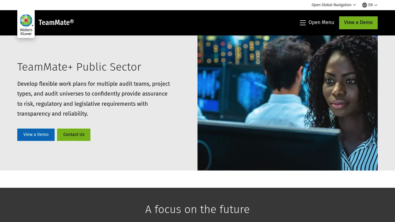Wolters Kluwer TeamMate+ Public Sector screenshot