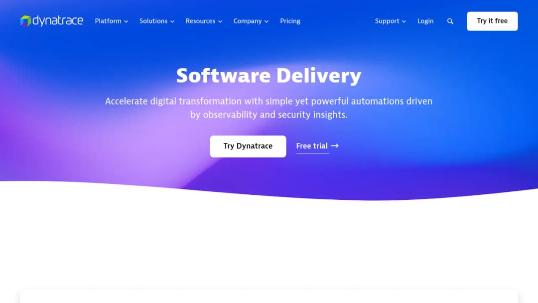 Dynatrace Software Delivery screenshot