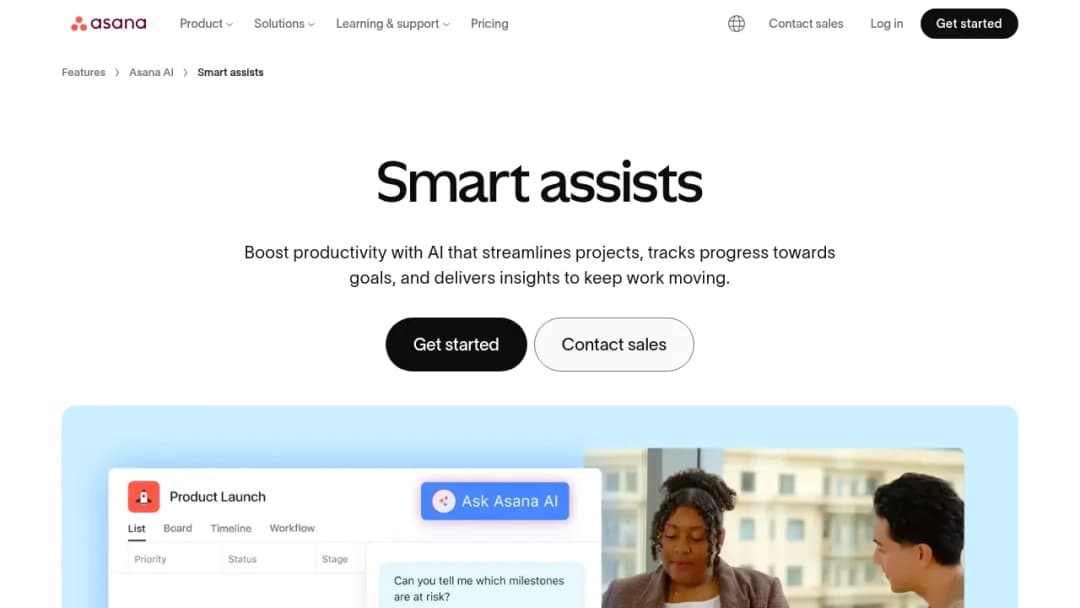 Asana Smart assists screenshot