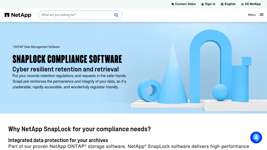 NetApp SnapLock Compliance screenshot