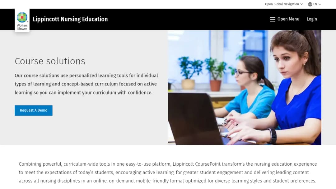 Wolters Kluwer Course Solutions screenshot