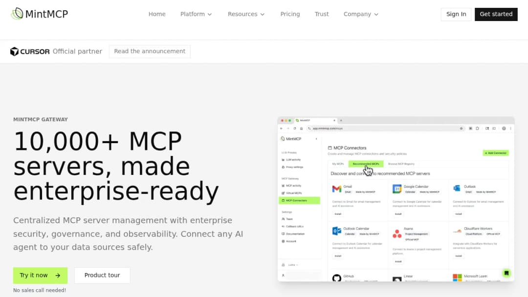 MintMCP Gateway screenshot