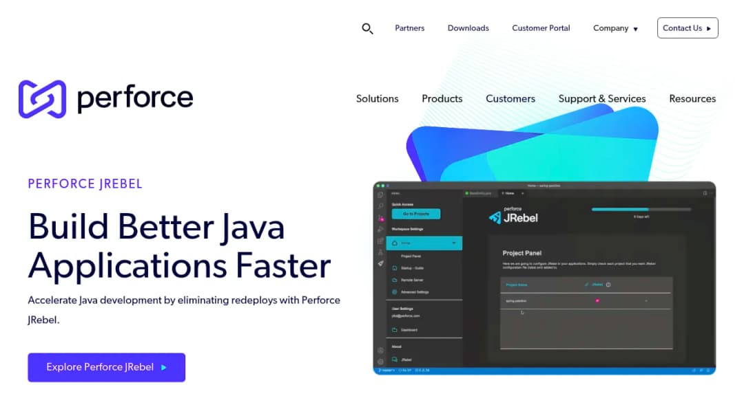 Perforce JRebel screenshot