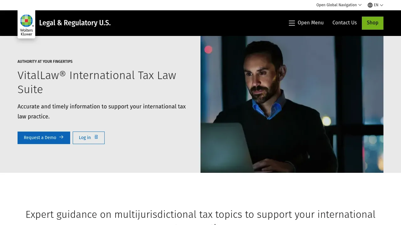 Wolters Kluwer VitalLaw® International Tax Law Suite screenshot