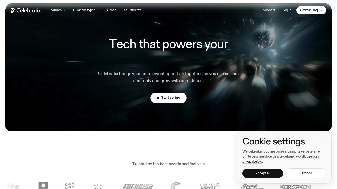 Celebratix screenshot
