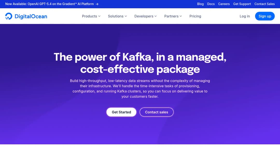 DigitalOcean Kafka screenshot
