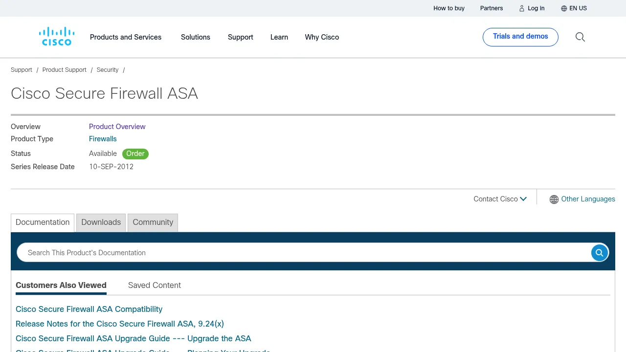 Cisco Secure Firewall ASA screenshot