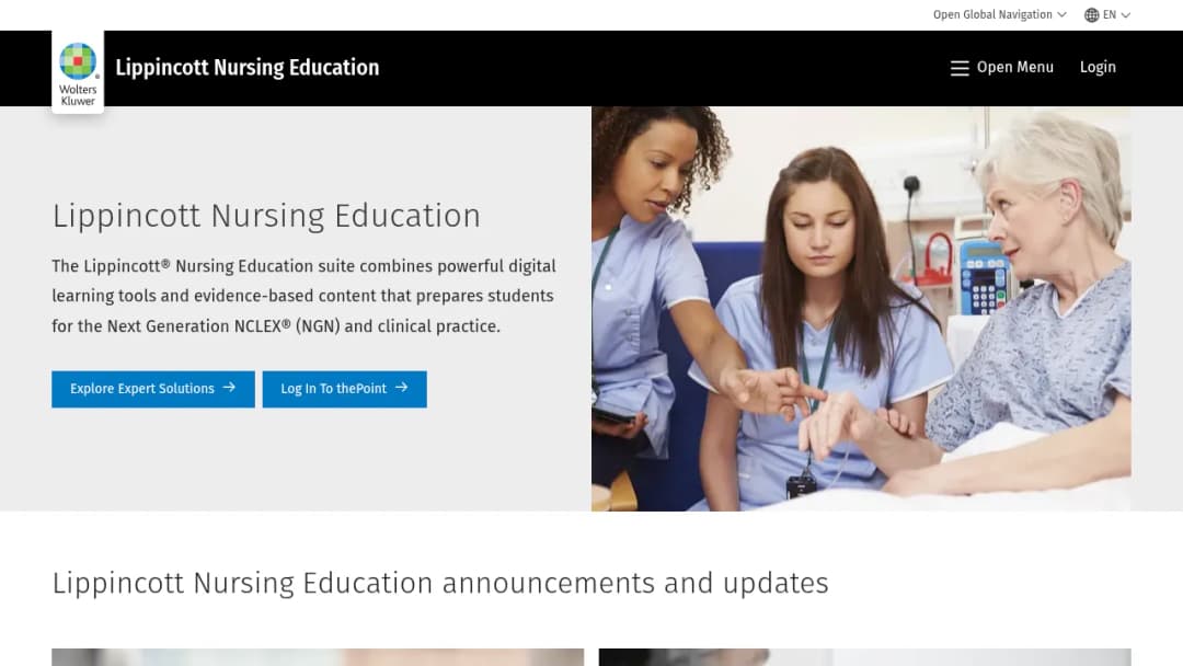 Wolters Kluwer Lippincott® Nursing Education screenshot