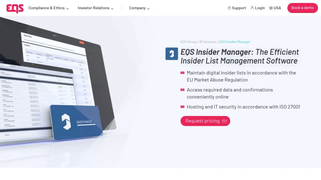 EQS Group EQS Insider Manager screenshot