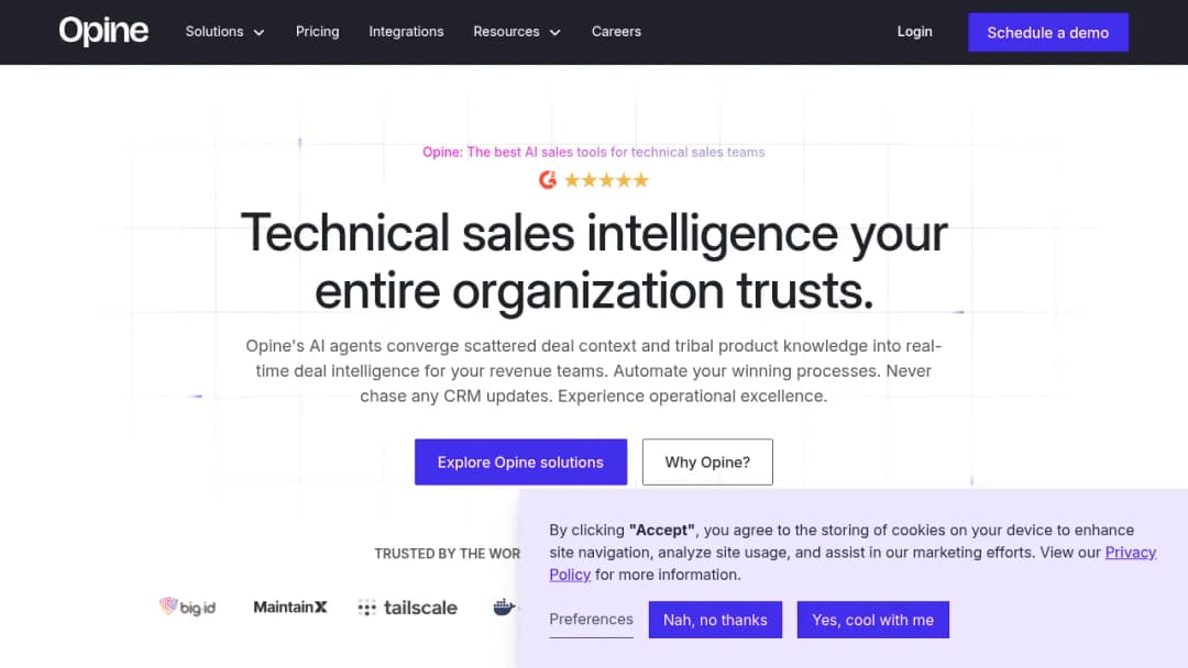 Opine screenshot