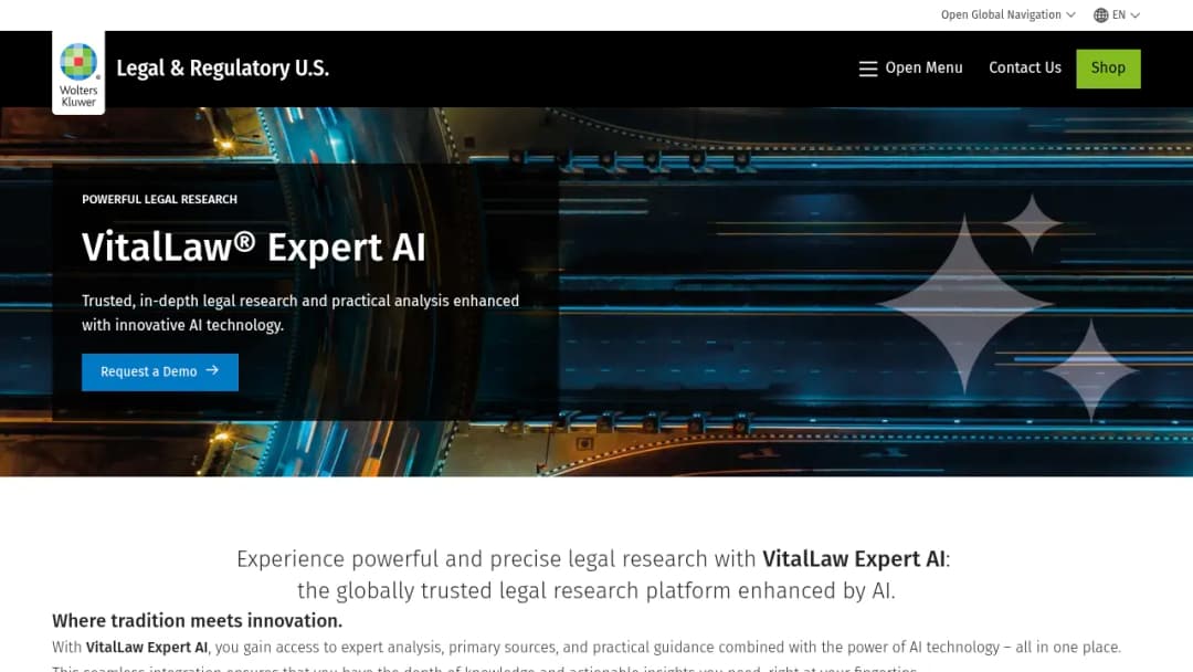 Wolters Kluwer VitalLaw® Expert AI screenshot