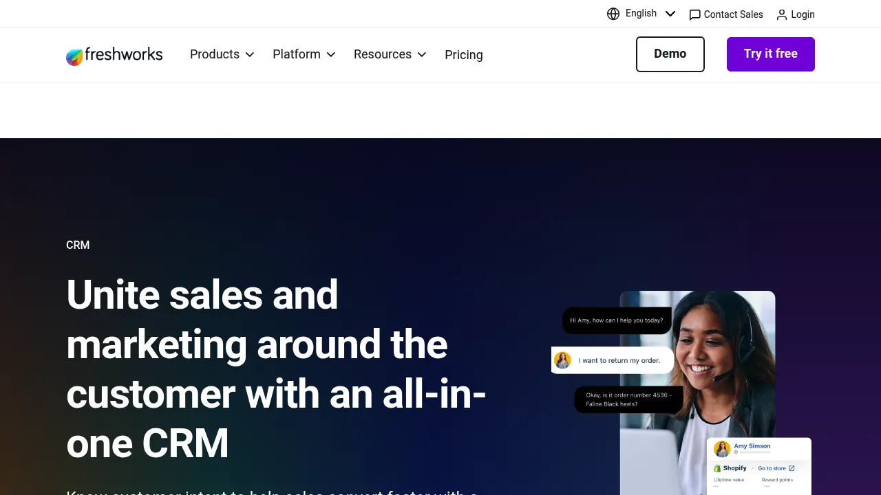 Freshworks Freshsales Suite screenshot