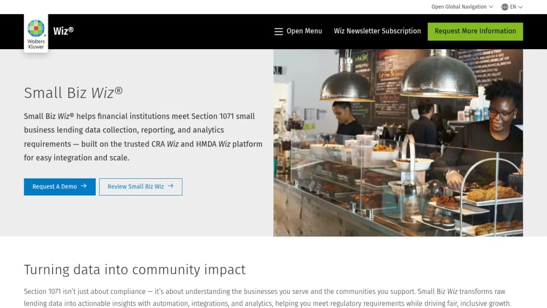 Wolters Kluwer Small Biz Wiz® screenshot