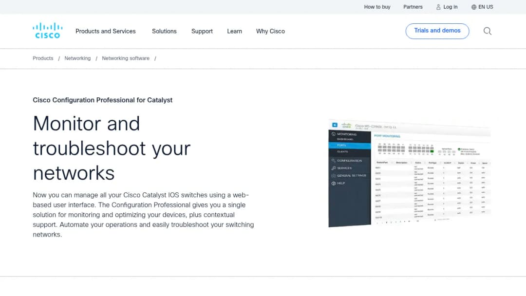 Cisco Configuration Professional for Catalyst screenshot