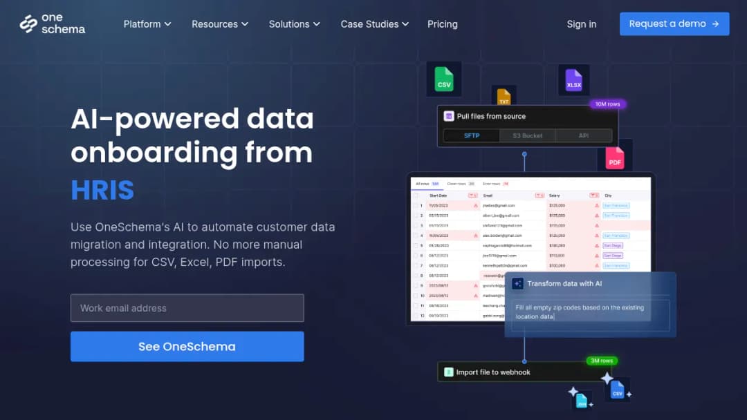 OneSchema screenshot