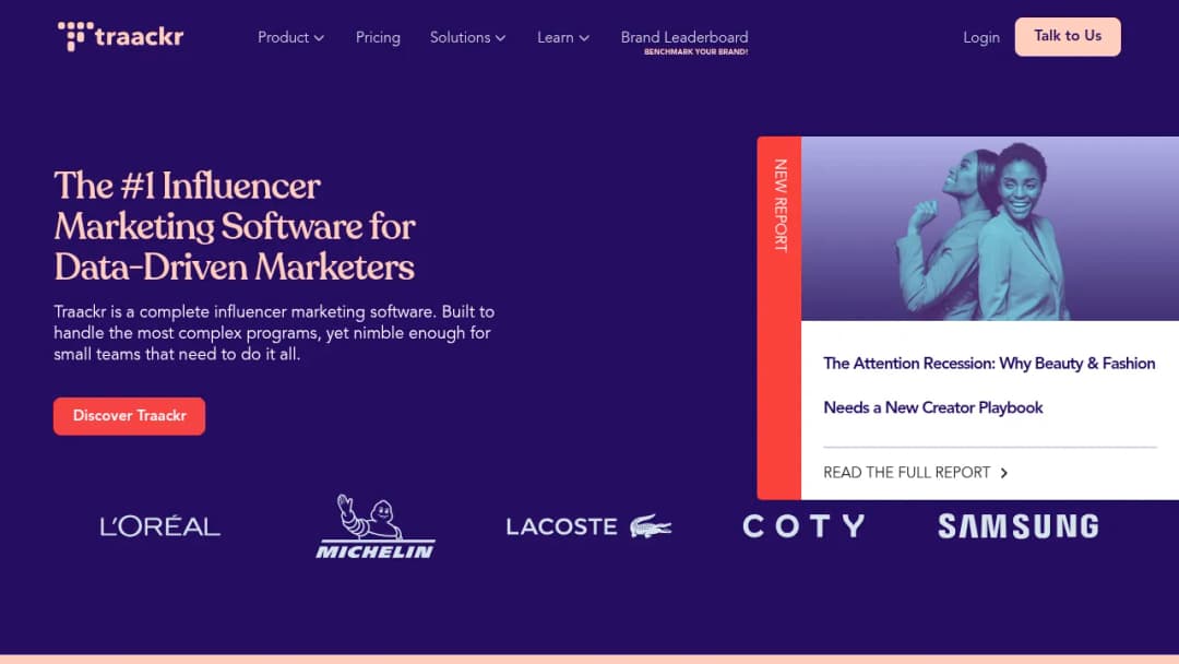 Traackr screenshot