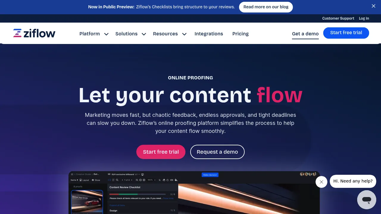 Ziflow screenshot