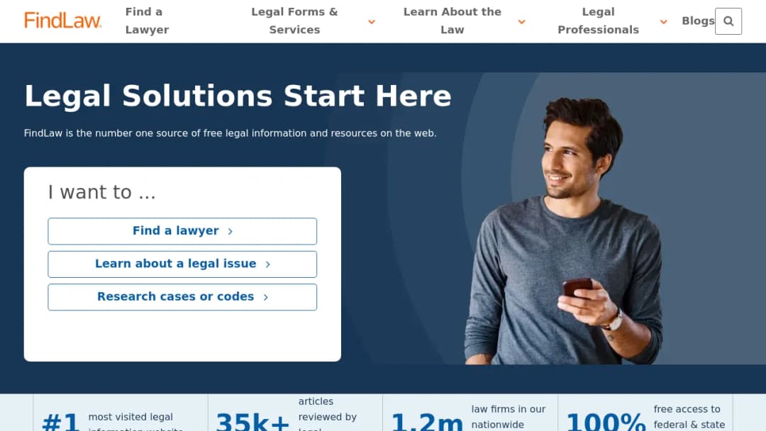 FindLaw screenshot