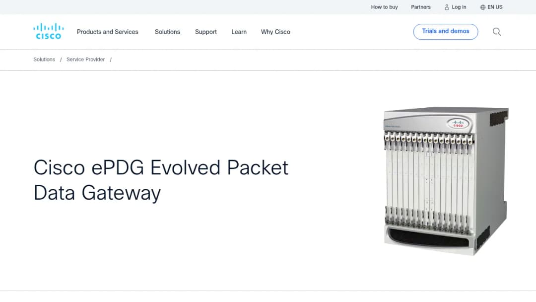 Cisco ePDG Evolved Packet Data Gateway screenshot