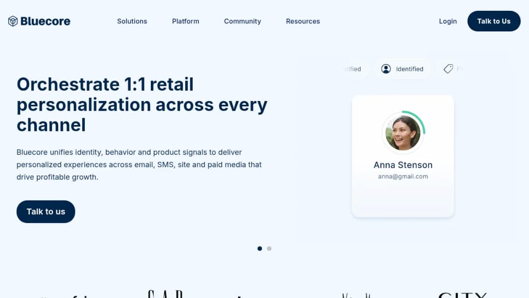 Bluecore screenshot