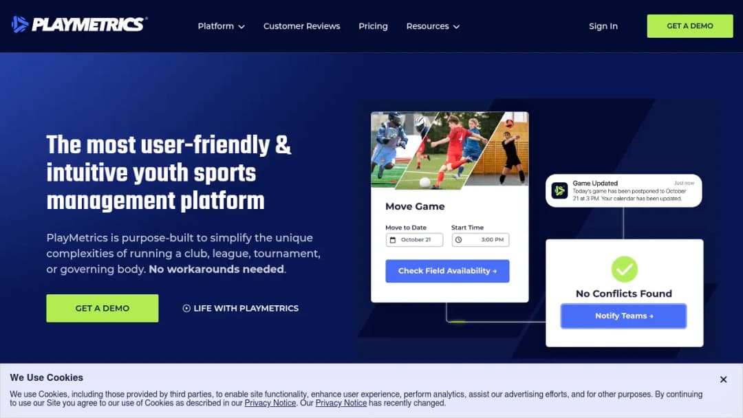 PlayMetrics screenshot